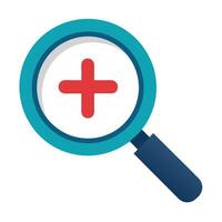 Modern Search Magnifying Glass Icon with a Lens and Isolated Background vector