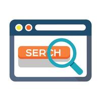 Search Bar Icon with a Search Button and Isolated Background vector