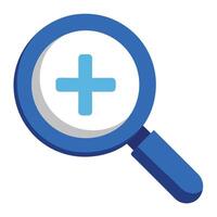 Elegant Search Magnifying Glass Icon with a Lens and Isolated Background vector