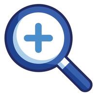 Search Magnifying Glass Icon with a Lens and Isolated Background vector