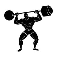 Determined Strongman Lifting a Heavy Yoke in Rigorous Outdoor Training vector