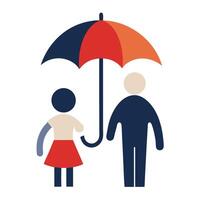 Protective Mothers Day Depiction of a Mother and Child Sharing a Warm Embrace vector