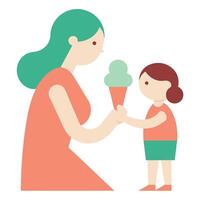 Playful Mothers Day Scene of a Mother and Child Sharing an Imaginative Adventure vector
