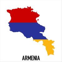 Armenia map with flag, Map illustration vector