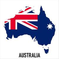 Australia map with flag, Map illustration vector