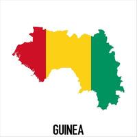 Guinea map with flag, Map illustration vector