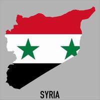 Syria map with flag, Map illustration vector
