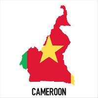 Cameroon map with flag, Map illustration vector
