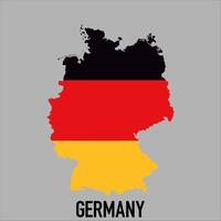 Germany map with flag, Map illustration vector