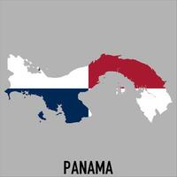Panama map with flag, Map illustration vector