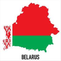 Belarus map with flag, Map illustration vector