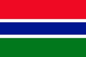 Gambia flag. Accurate dimensions and official colors. This file is suitable for digital editing and printing of any size. vector