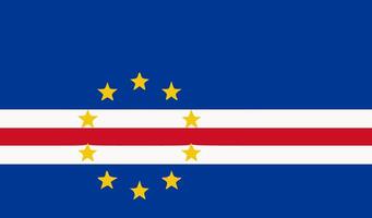 Cabo Verde flag. Accurate dimensions and official colors. This file is suitable for digital editing and printing of any size. vector