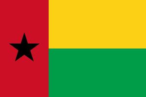 Guinea Bissau flag. Accurate dimensions and official colors. This file is suitable for digital editing and printing of any size. vector