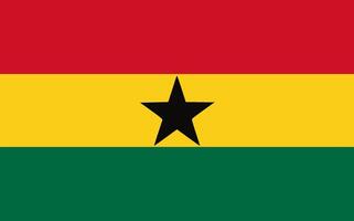 Ghana flag. Accurate dimensions and official colors. This file is suitable for digital editing and printing of any size. vector
