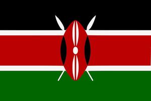 Kenya flag. Accurate dimensions and official colors. This file is suitable for digital editing and printing of any size. vector