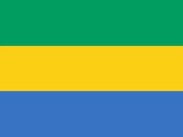 Gabon flag. Accurate dimensions and official colors. This file is suitable for digital editing and printing of any size. vector