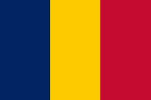 Chad flag. Accurate dimensions and official colors. This file is suitable for digital editing and printing of any size. vector