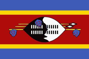 Eswatini flag. Accurate dimensions and official colors. This file is suitable for digital editing and printing of any size. vector