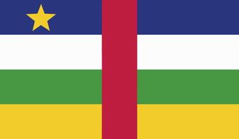 Central African Republic flag. Accurate dimensions and official colors. This file is suitable for digital editing and printing of any size. vector