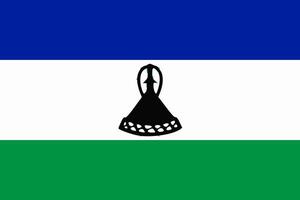 Lesotho flag. Accurate dimensions and official colors. This file is suitable for digital editing and printing of any size. vector