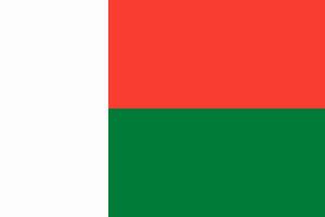 Madagascar flag. Accurate dimensions and official colors. This file is suitable for digital editing and printing of any size. vector
