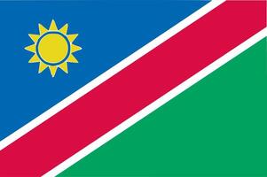 Namibia flag. Accurate dimensions and official colors. This file is suitable for digital editing and printing of any size. vector