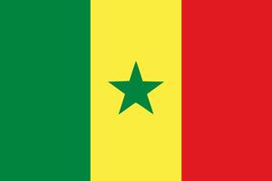 Senegal flag. Accurate dimensions and official colors. This file is suitable for digital editing and printing of any size. vector