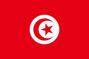 Tunisia flag. Accurate dimensions and official colors. This file is suitable for digital editing and printing of any size. vector