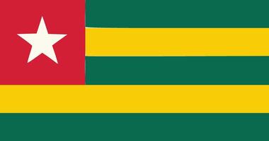 Togo flag. Accurate dimensions and official colors. This file is suitable for digital editing and printing of any size. vector