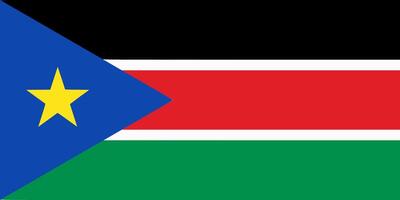 South Sudan flag. Accurate dimensions and official colors. This file is suitable for digital editing and printing of any size. vector