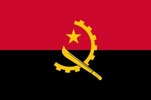 Angola flag. Accurate dimensions and official colors. This file is suitable for digital editing and printing of any size. vector