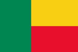 Benin flag. Accurate dimensions and official colors. This file is suitable for digital editing and printing of any size. vector