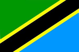 Tanzania flag. Accurate dimensions and official colors. This file is suitable for digital editing and printing of any size. vector