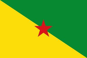 French Guiana flag. Accurate dimensions and official colors. This file is suitable for digital editing and printing of any size. vector