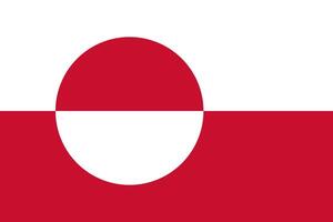Greenland flag. Accurate dimensions and official colors. This file is suitable for digital editing and printing of any size. vector
