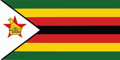 Zimbabwe flag. Accurate dimensions and official colors. This file is suitable for digital editing and printing of any size. vector