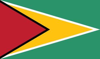 Guyana flag. Accurate dimensions and official colors. This file is suitable for digital editing and printing of any size. vector