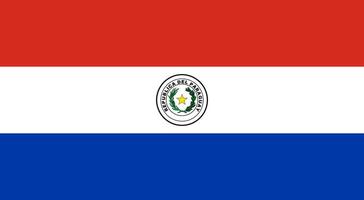 Paraguay flag. Accurate dimensions and official colors. This file is suitable for digital editing and printing of any size. vector