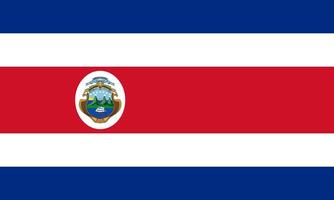 Costa Rica flag. Accurate dimensions and official colors. This file is suitable for digital editing and printing of any size. vector