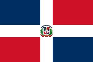 Dominican Republic flag. Accurate dimensions and official colors. This file is suitable for digital editing and printing of any size. vector