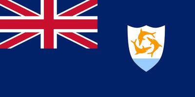 Anguilla flag. Accurate dimensions and official colors. This file is suitable for digital editing and printing of any size. vector