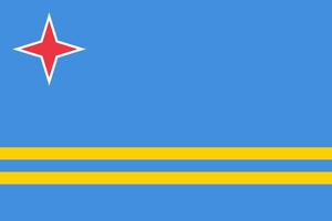 Aruba flag. Accurate dimensions and official colors. This file is suitable for digital editing and printing of any size. vector