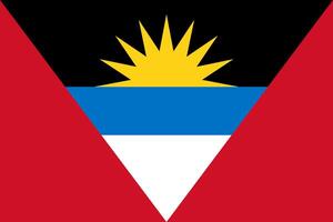 Antigua And Barbuda flag. Accurate dimensions and official colors. This file is suitable for digital editing and printing of any size. vector