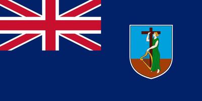Montserrat flag. Accurate dimensions and official colors. This file is suitable for digital editing and printing of any size. vector