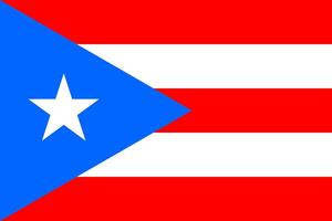 Puerto Rico flag. Accurate dimensions and official colors. This file is suitable for digital editing and printing of any size. vector