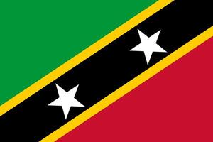 Saint Kitts And Nevis flag. Accurate dimensions and official colors. This file is suitable for digital editing and printing of any size. vector