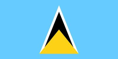 Saint Lucia flag. Accurate dimensions and official colors. This file is suitable for digital editing and printing of any size. vector