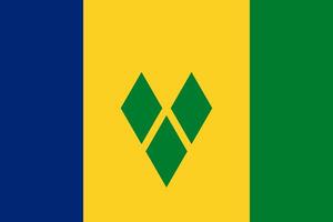 Saint Vincent And The Grenadines flag. Accurate dimensions and official colors. This file is suitable for digital editing and printing of any size. vector