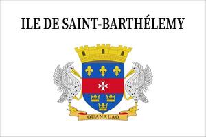 Saint Barthelemy flag. Accurate dimensions and official colors. This file is suitable for digital editing and printing of any size. vector